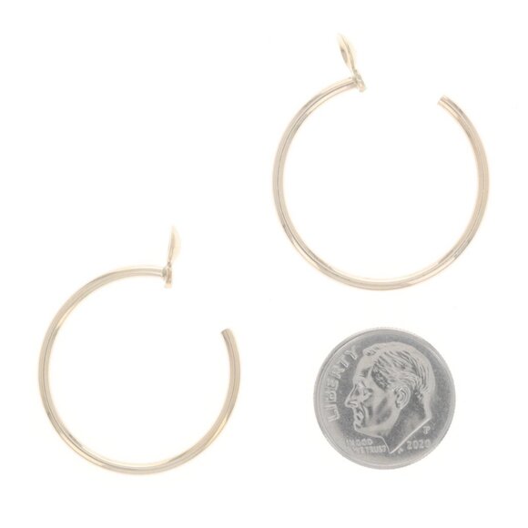 Yellow Gold Pearl Stud Hoop Earring Enhancers - 14k Jackets